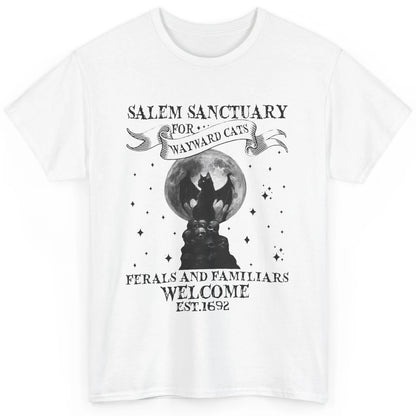 Witch Cat Salem Sanctuary Witch City Halloween Gothic Cat Classic Unisex T-Shirt