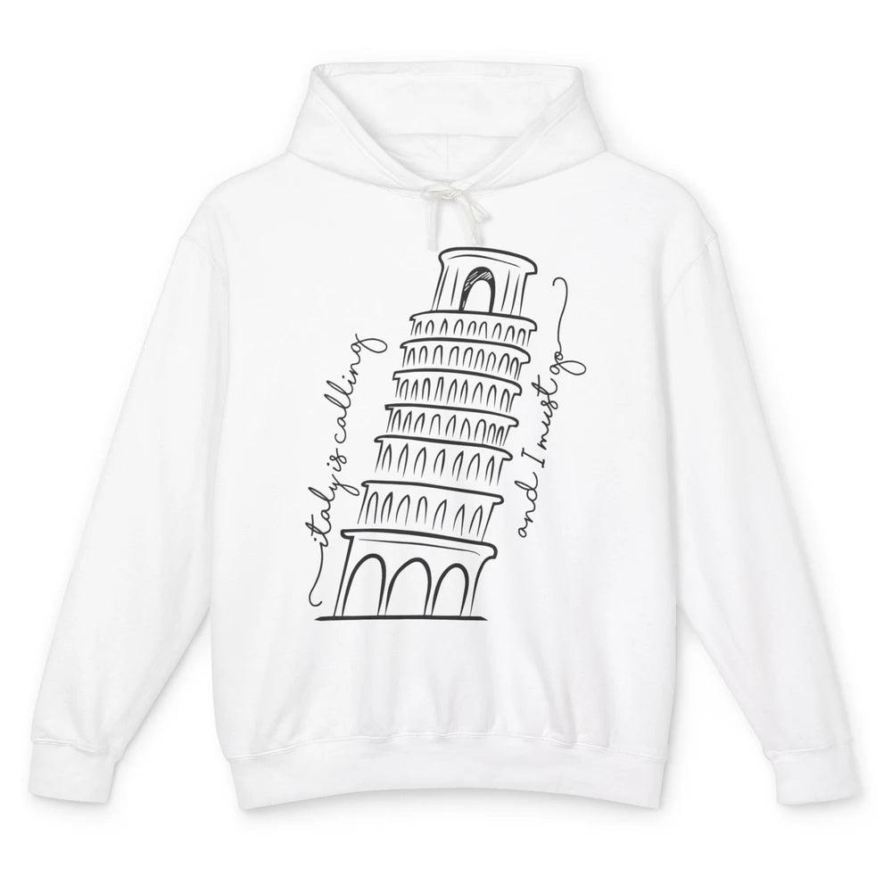 Italy Is Calling I Must Go Traveling Rome Travel Minimalist Unisex Lightweight Hoodie