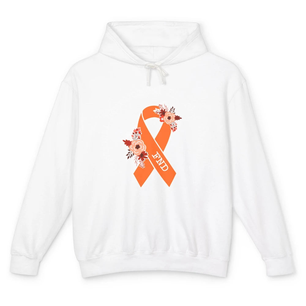 Functional Neurological Disorder Awareness FND Orange Ribbon Unisex Lightweight Hoodie