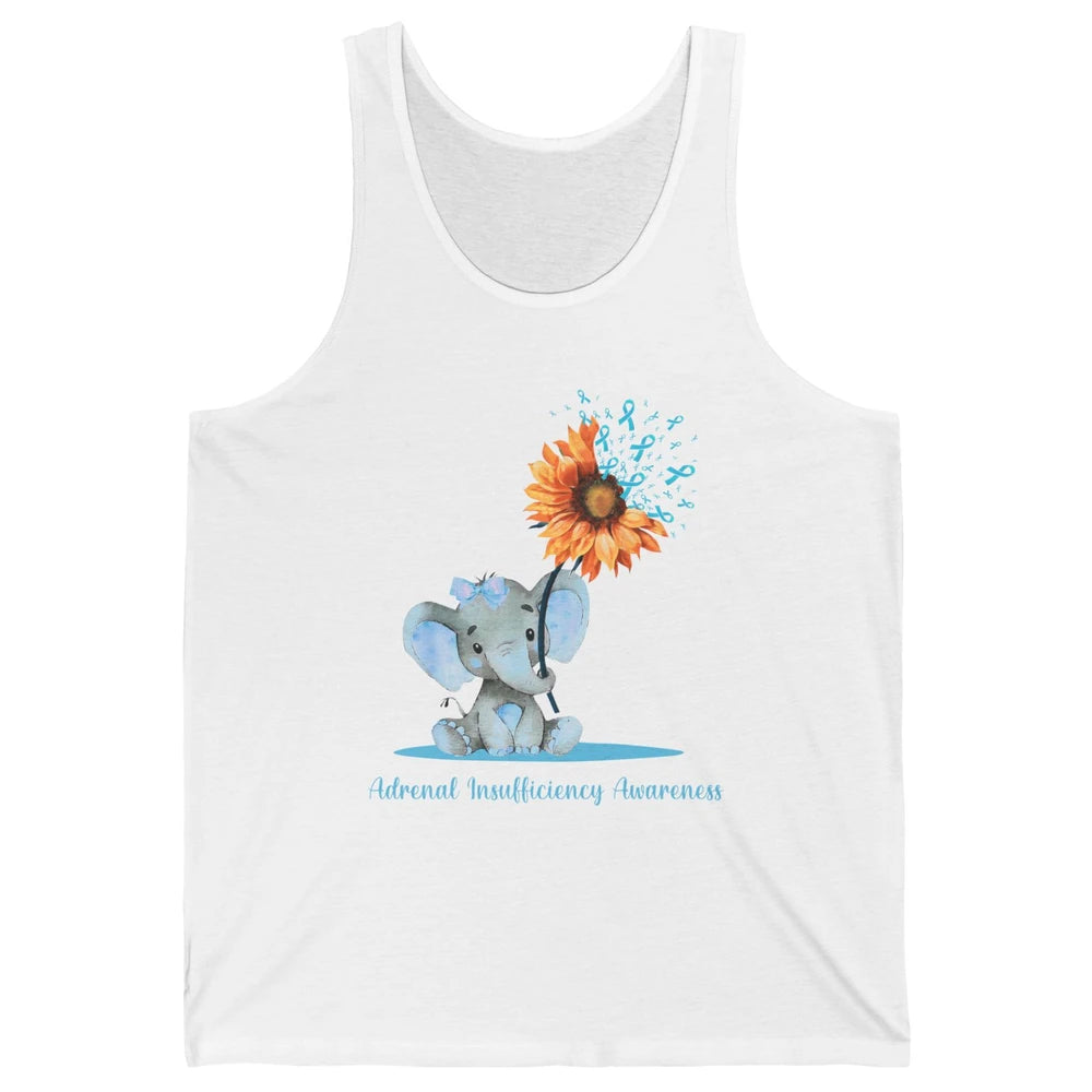 Adrenal Insufficiency Awareness Baby Elephant Sunflower Unisex Jersey Tank