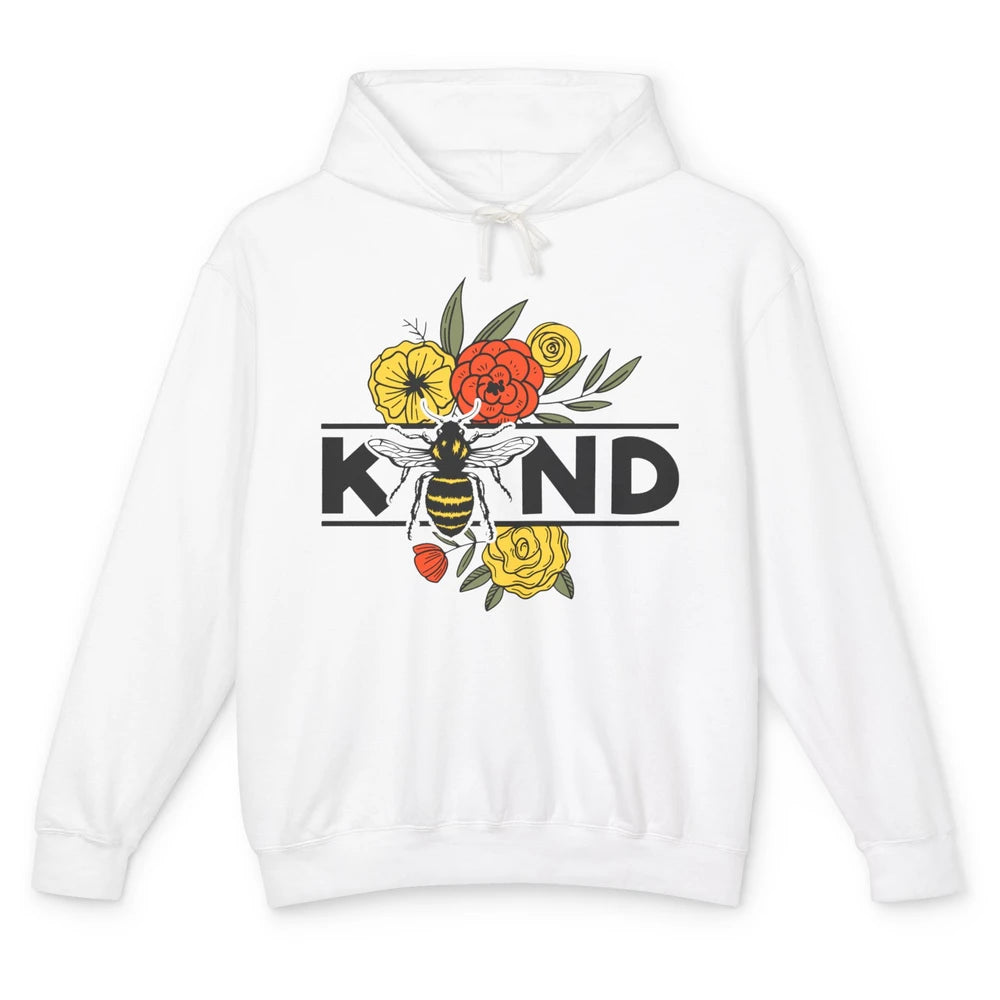 Retro Be Kind Leopard Rainbow Boho Love Mental Health Matter Unisex Lightweight Hoodie