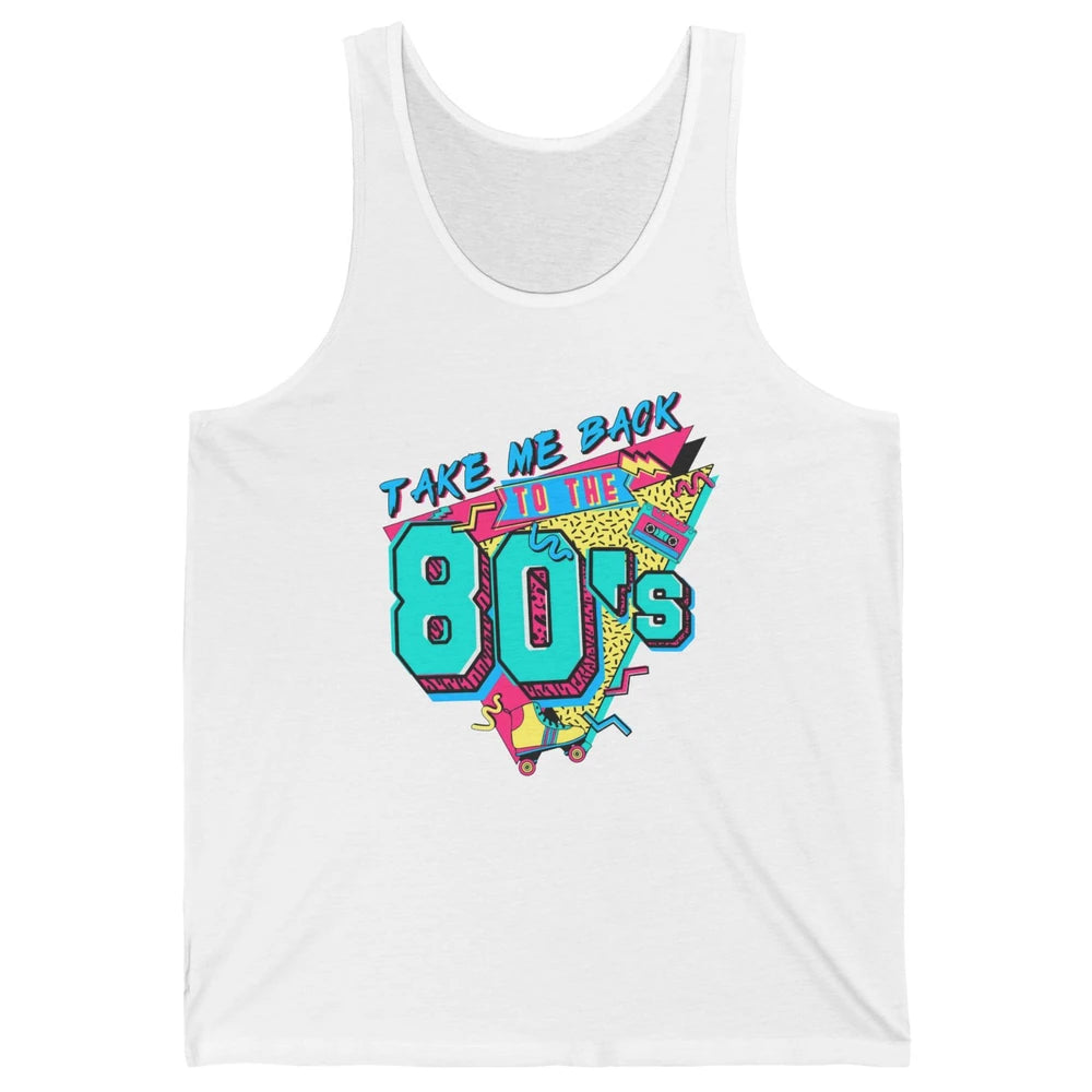 Vintage Take Me Back To The 80s Cassette Retro Rainbow Child Unisex Jersey Tank