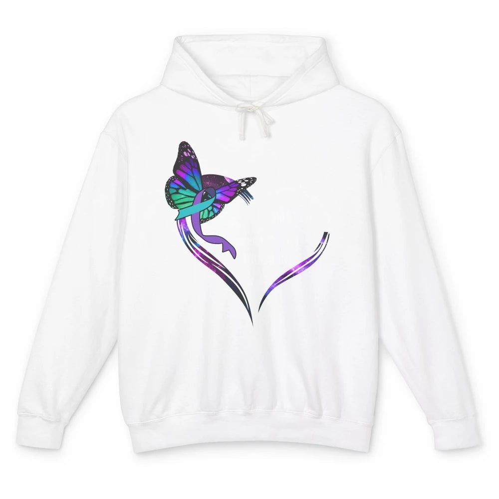 Suicide Prevention Butterflies No Story Should End Too Soon Unisex Lightweight Hoodie