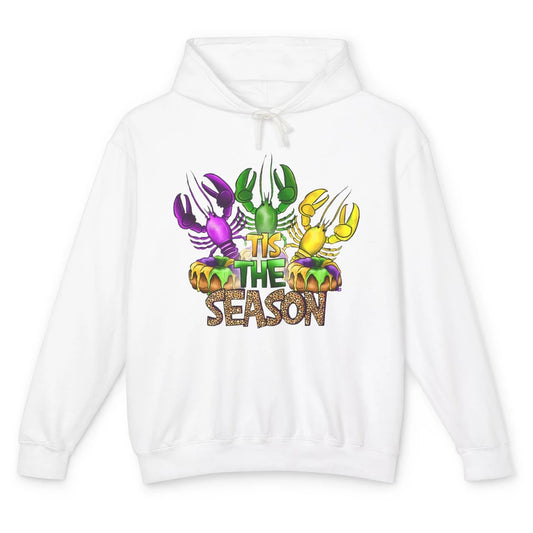 Mardi Gras Crawfish Tis The Season New Orleans Carnivals Unisex Lightweight Hoodie