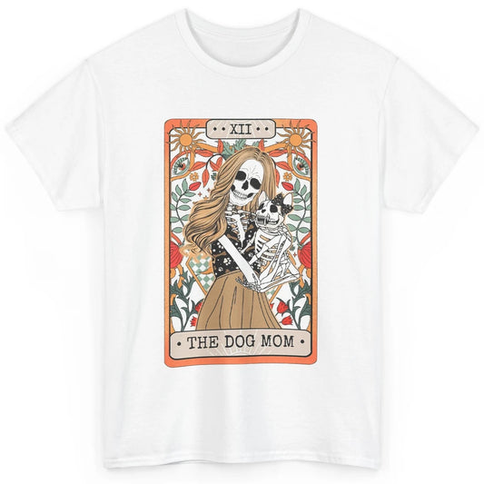 Retro Skeleton Tarot Card The Dog Mom Halloween Dog Lovers Classic Unisex T-Shirt