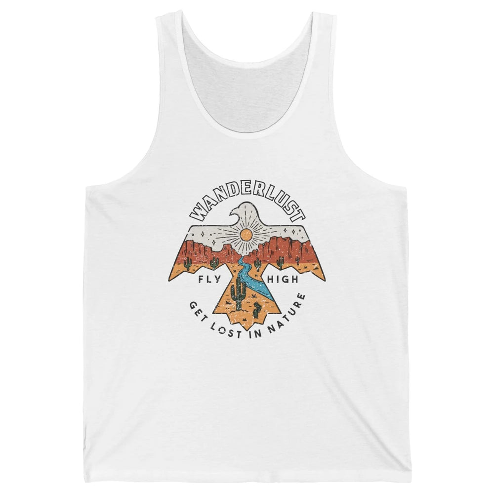 Vintage Eagle Desert Wanderlust Get Lost In Nature Outdoor Unisex Jersey Tank