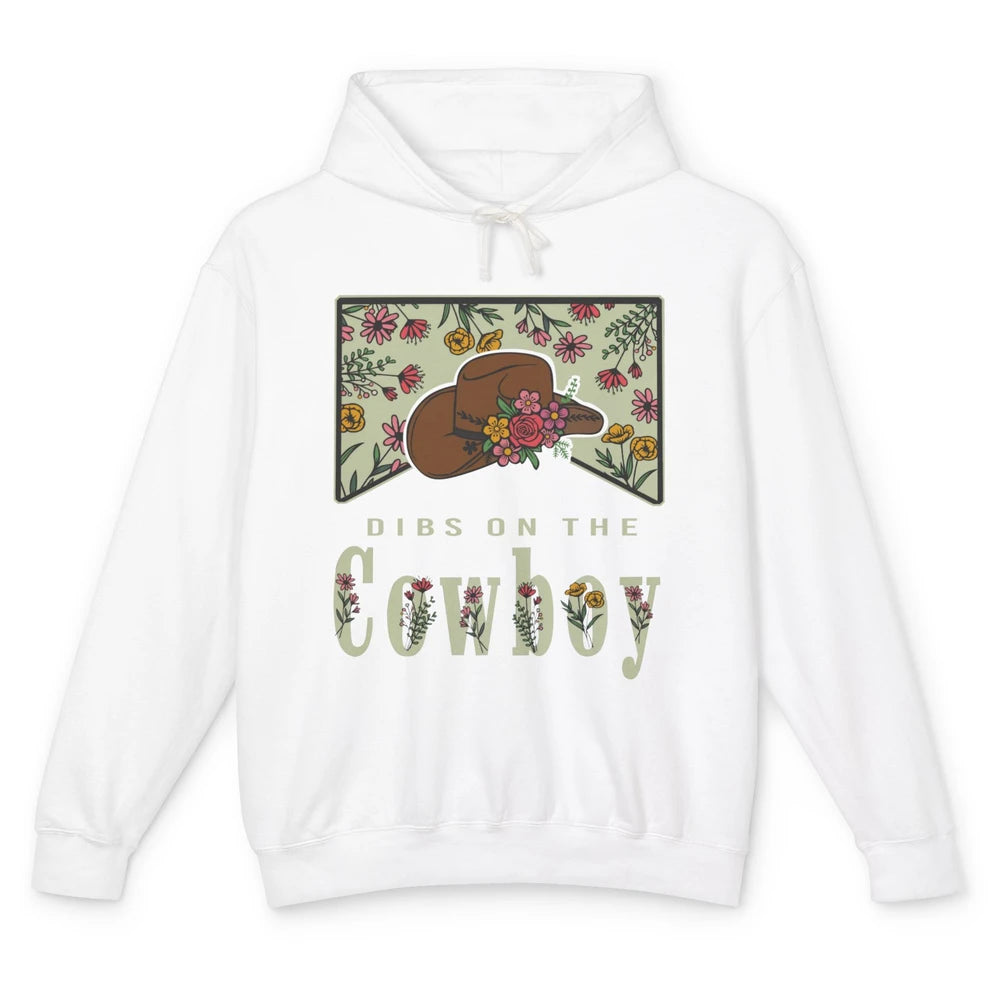 Retro Cowboy Dibs On The Cowboy Western Country Cowgirl Gift Unisex Lightweight Hoodie