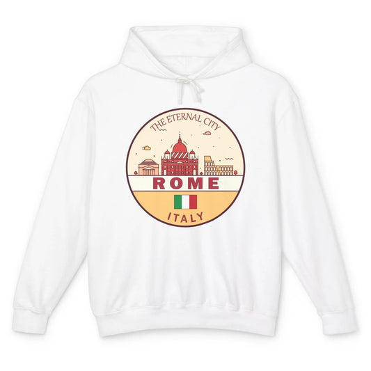 Skyline Roma City Summer Vacation Italy Italian Vacay Travel Unisex Lightweight Hoodie