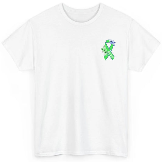 Body Focused Repetitive Disorder BFRB Floral Green Ribbon Classic Unisex T-Shirt