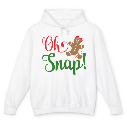 Funny Gingerbread Broken Oh Snap Western Christmas Cookies Unisex Lightweight Hoodie