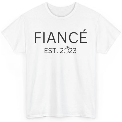 Fiance Est 2023 Future Groom Engagement Bachelorette Gift Classic Unisex T-Shirt