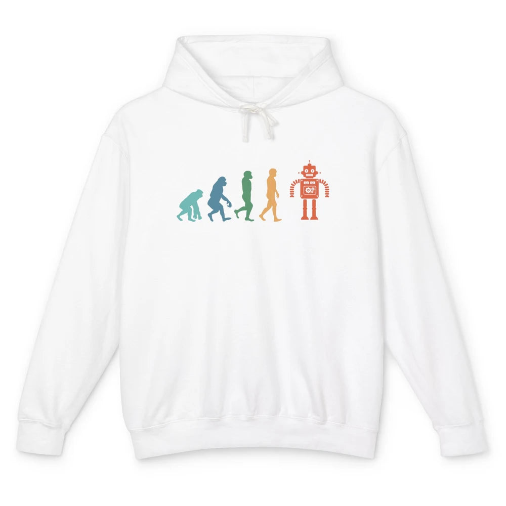 Funny Robotics Engineer Evolution Robot Maths AI Developer Unisex Lightweight Hoodie