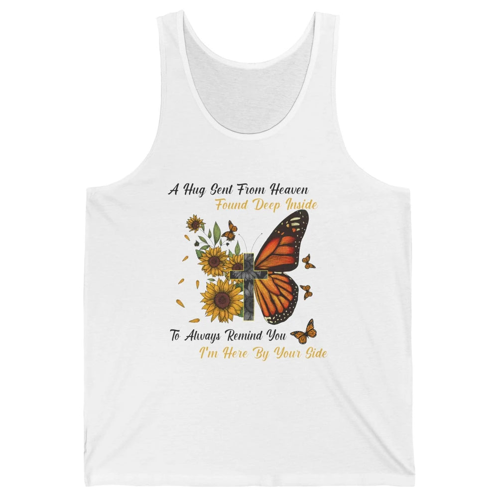 Butterfly Sunflower Jesus Cross Im By Your Side Heaven Angel Unisex Jersey Tank