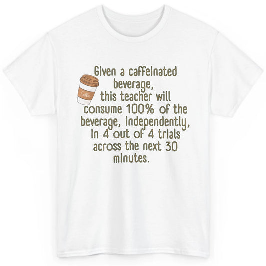 Special Education Teacher Need Coffee Caffeinated Teacher Classic Unisex T-Shirt