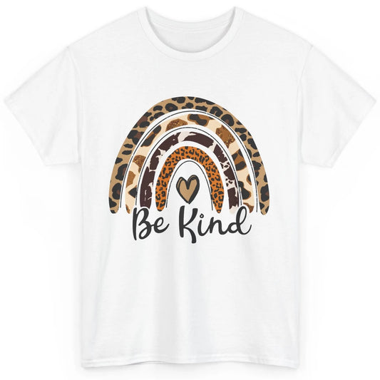 Be Kind Leopard Rainbow Cheetah Rainbow Cute Heart Love Classic Unisex T-Shirt