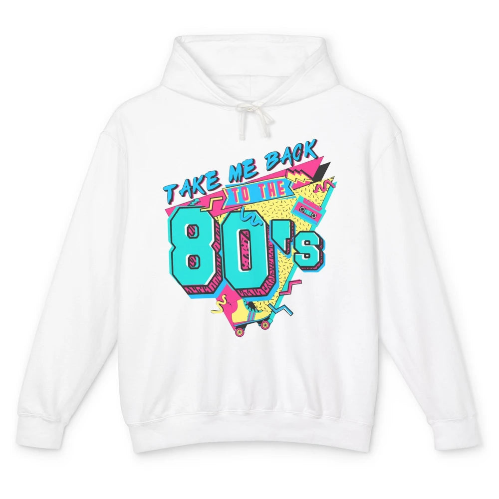 Take Me Back To The 80s Retro 1980s Cassette Made In The 80s Unisex Lightweight Hoodie