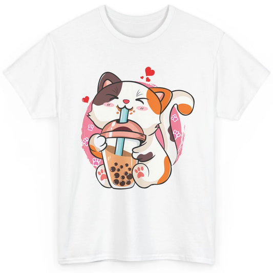 Boba Tea Cat Kawaii Cat Drink Milk Tea Kawaii Boba Cat Lover Classic Unisex T-Shirt