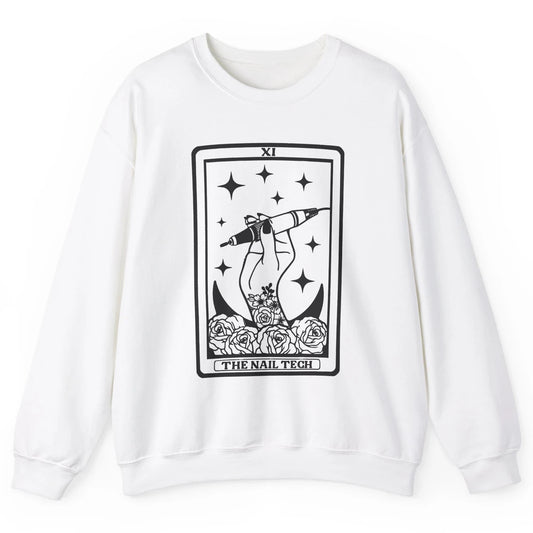 The Nail Tech Tarot Card Beautician Nail Boss Cosmetology Unisex Crewneck Sweatshirt