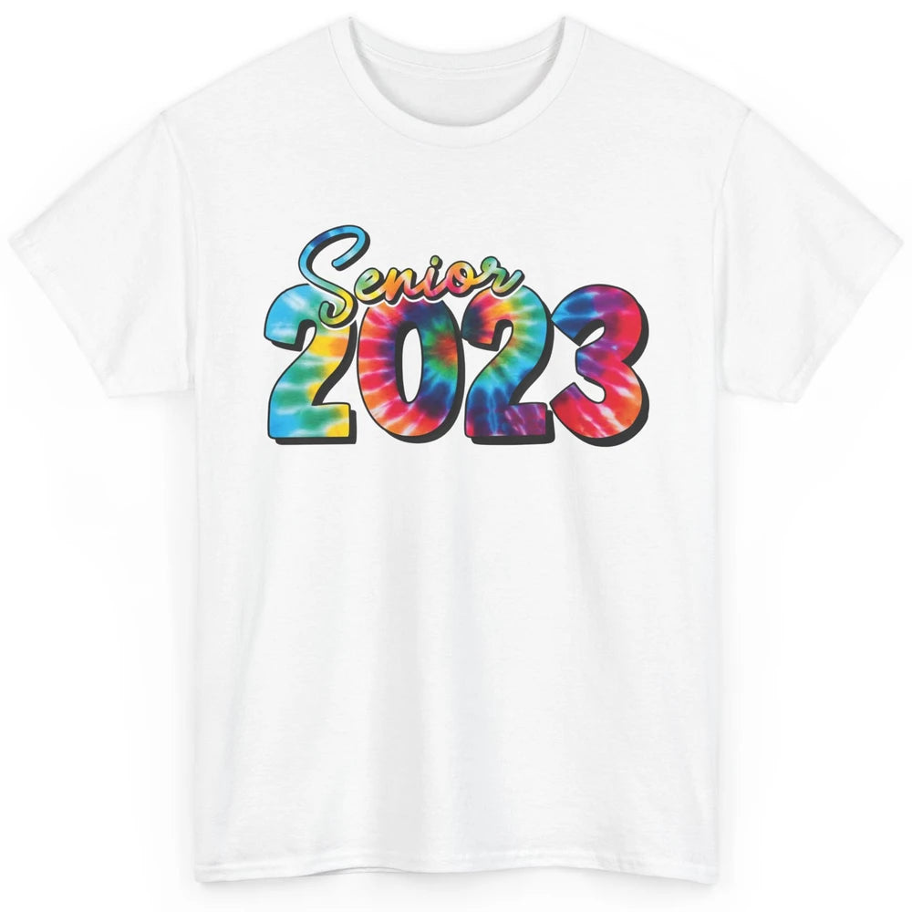 Tie Dye Senior 2023 Class Of 2023 Graduate Bachelor Hat Gift Classic Unisex T-Shirt