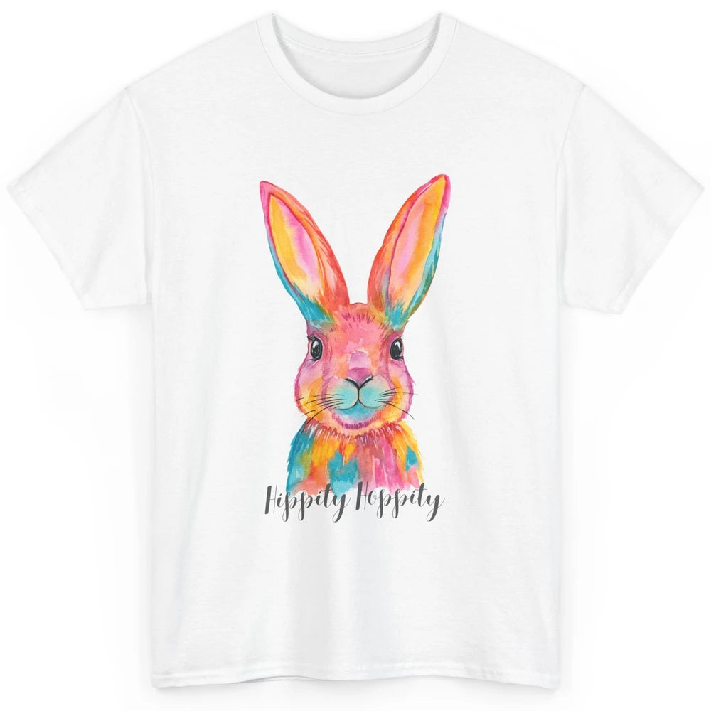 Watercolor Hippity Hoppity Bunny Dance Easter Rabbit Hip Hop Classic Unisex T-Shirt