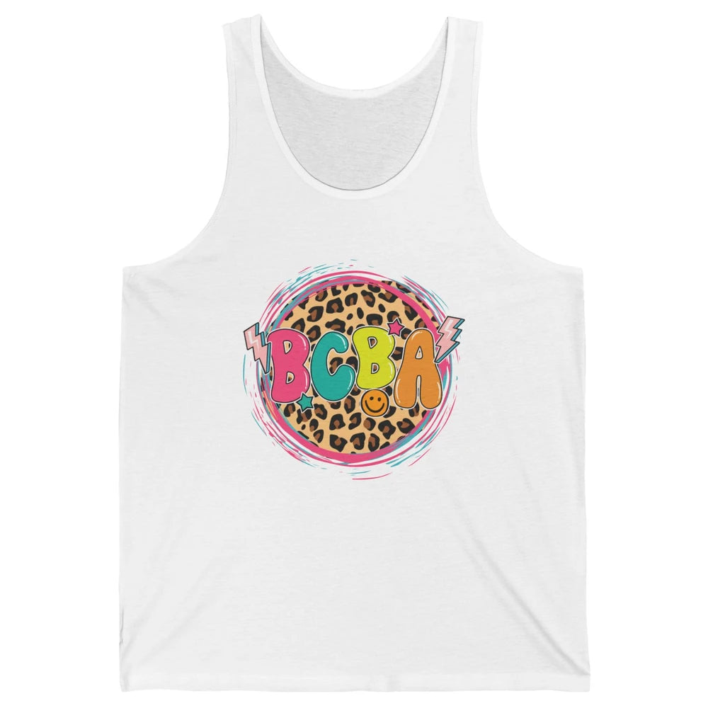 Board Certified Behavior Analyst BCBA Leopard ABA Therapist Unisex Jersey Tank